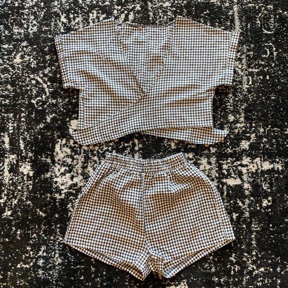 B&W Gingham Matching Set - Picture 3 of 3